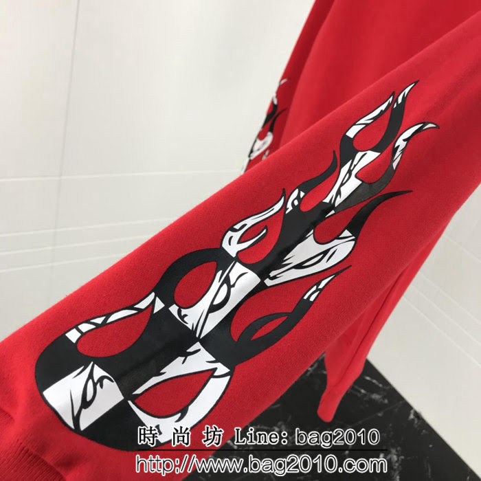 Chrome hearts 克羅心 18ss秋冬新款 梵文印花圖案 加絨加厚圓領套頭衛衣 情侶款 ydi1302